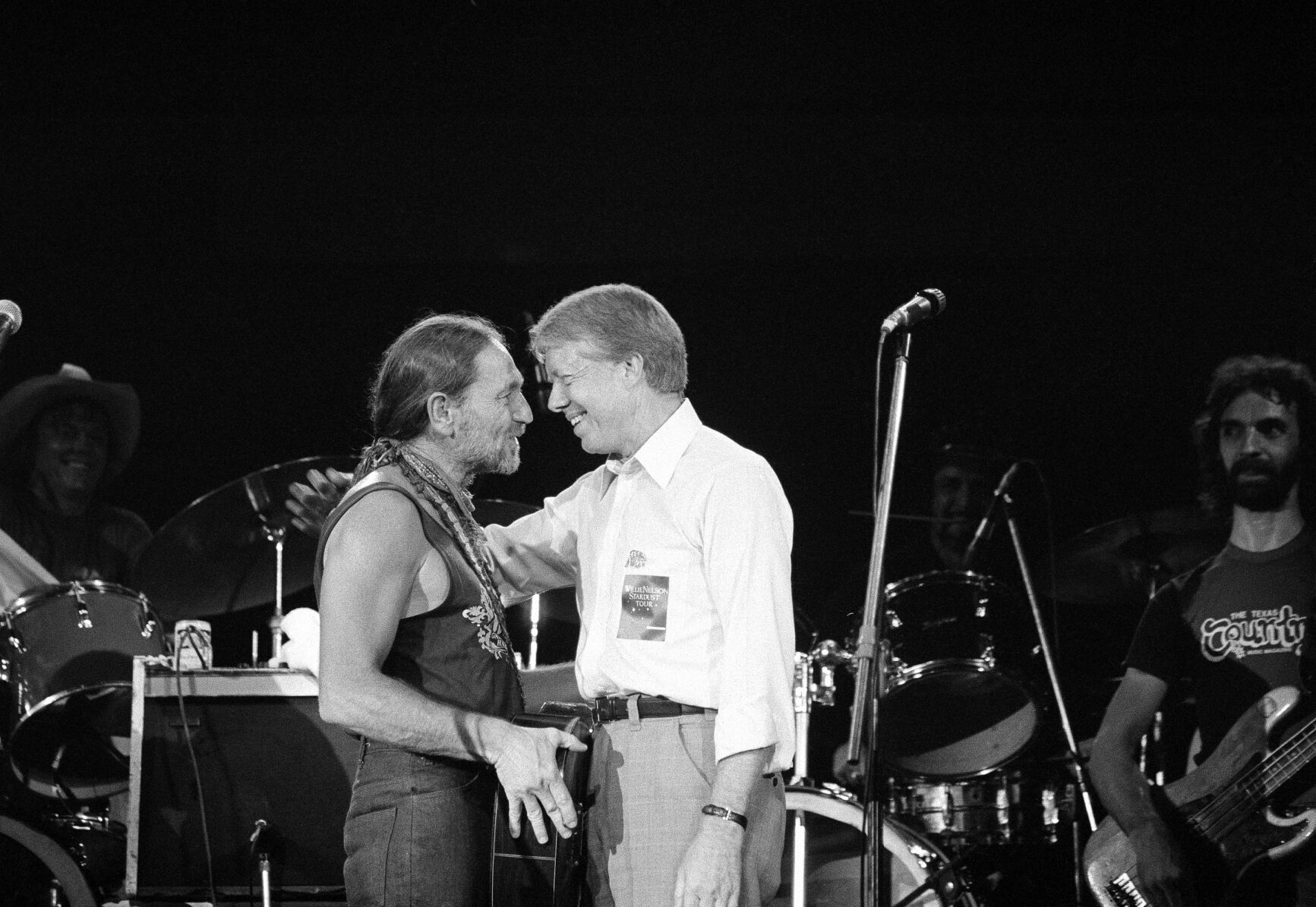 1978: Willie Nelson and President Jimmy Carter